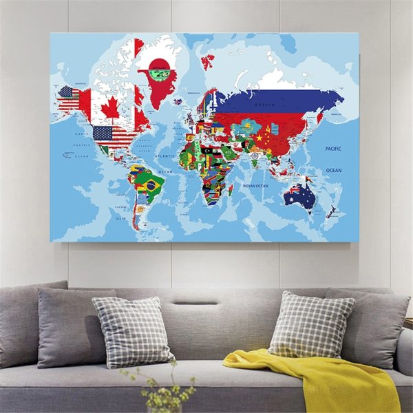 Carte du monde originale décoration
