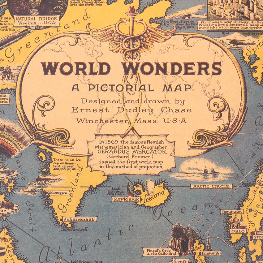 Ancienne carte du monde - Style vintage